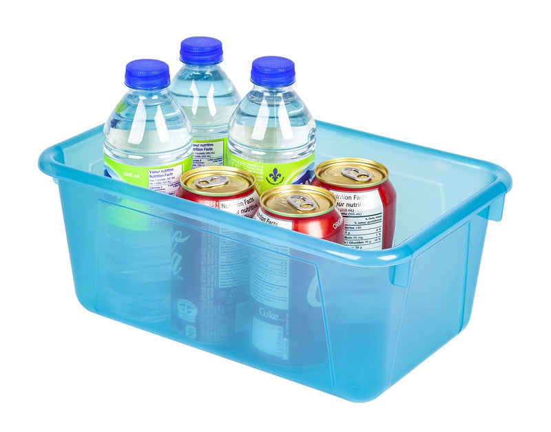 Storex Small Cubby Bin, 12.2 x 7.8 x 5.1 Inches, Candy Teal, 5-Pack (62480U05C) - Image 5